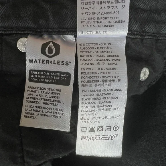 Levi's Ribcage Straight in Black Sprout - Picture 6 of 7